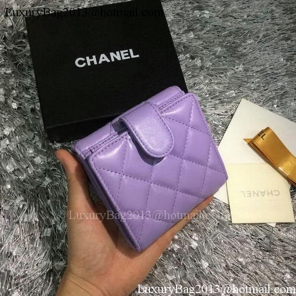 Chanel mini Tri-Fold Wallet Sheepskin Leather A48980