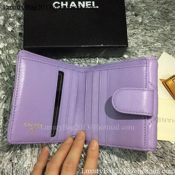 Chanel mini Tri-Fold Wallet Sheepskin Leather A48980