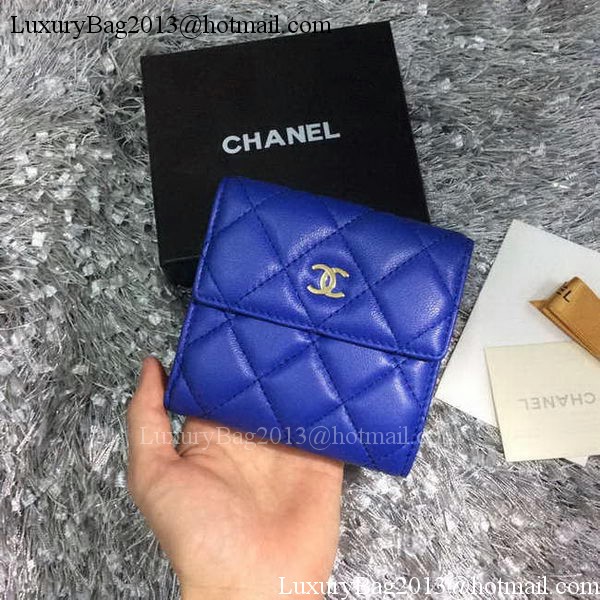 Chanel mini Tri-Fold Wallet Sheepskin Leather A48980