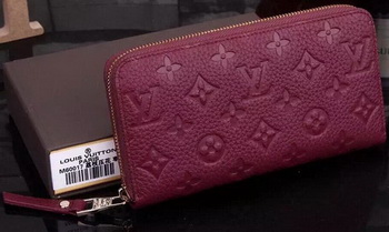 Louis Vuitton Monogram Empreinte Zippy Wallets M60017 Burgundy