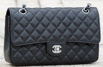 Chanel 2.55 Series Flap Bag Black Cannage Pattern A1112 Gold