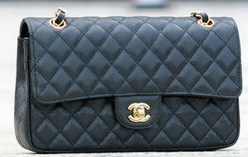 Chanel 2.55 Series Flap Bag Black Cannage Pattern A1112 Silver