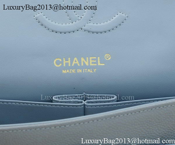 Chanel 2.55 Series Flap Bag Grey Cannage Pattern A1112 Gold