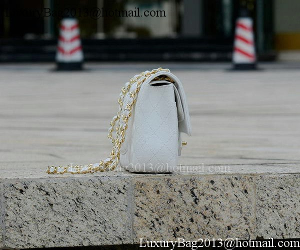 Chanel 2.55 Series Flap Bag White Cannage Pattern A1112 Gold