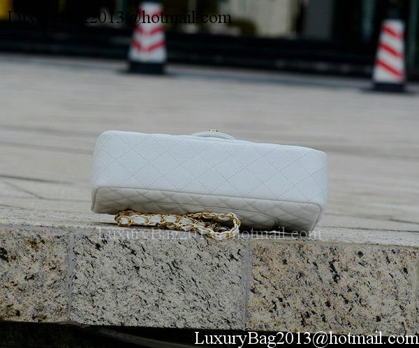 Chanel 2.55 Series Flap Bag White Cannage Pattern A1112 Gold