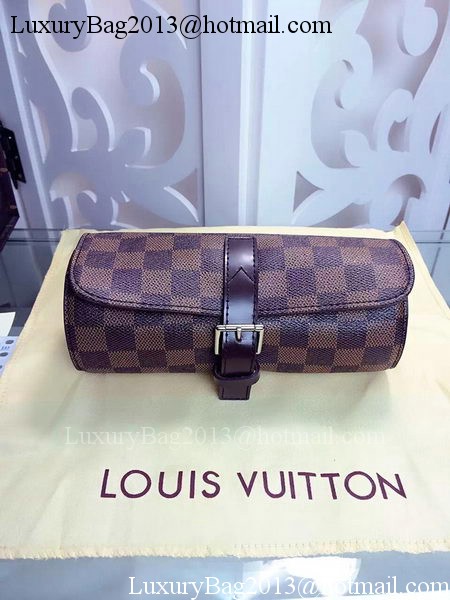 Louis Vuitton Damier Ebene Canvas 3 WATCH CASE N41137