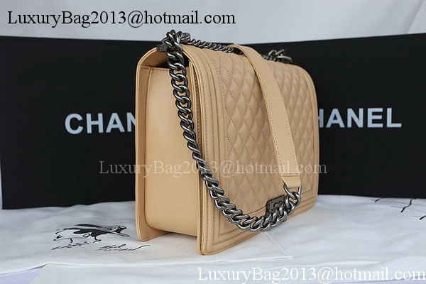 Boy Chanel Flap Shoulder Bag Original Sheepskin Leather A67087 Apricot