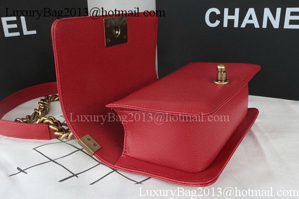 Boy Chanel mini Flap Bag Original Cannage Pattern A67085 Dark Red