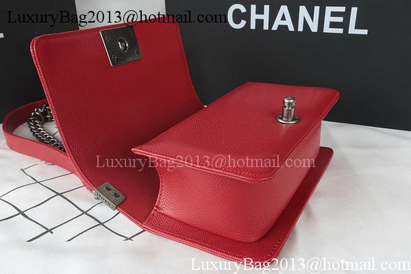 Boy Chanel mini Flap Bag Original Cannage Pattern A67085 Dark Red