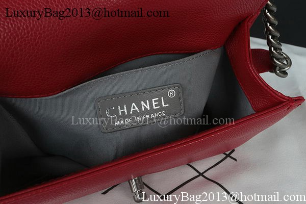 Boy Chanel mini Flap Bag Original Cannage Pattern A67085 Dark Red