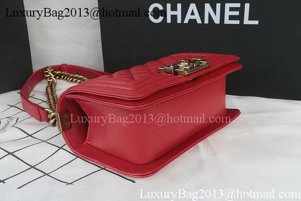 Boy Chanel mini Flap Bag Original Cannage Pattern A67085 Dark Red