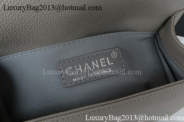 Boy Chanel mini Flap Bag Original Cannage Pattern A67085 Grey