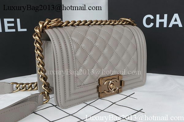 Boy Chanel mini Flap Bag Original Cannage Pattern A67085 Grey