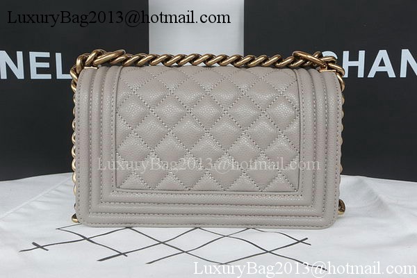 Boy Chanel mini Flap Bag Original Cannage Pattern A67085 Grey