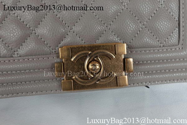 Boy Chanel mini Flap Bag Original Cannage Pattern A67085 Grey