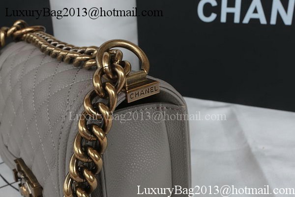 Boy Chanel mini Flap Bag Original Cannage Pattern A67085 Grey