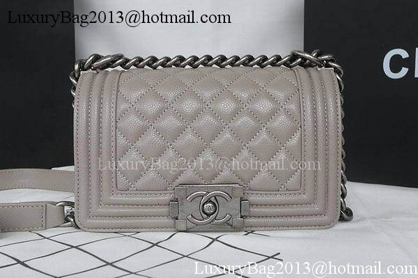 Boy Chanel mini Flap Bag Original Cannage Pattern A67085 Grey