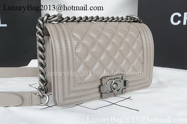 Boy Chanel mini Flap Bag Original Cannage Pattern A67085 Grey