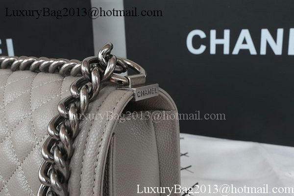 Boy Chanel mini Flap Bag Original Cannage Pattern A67085 Grey