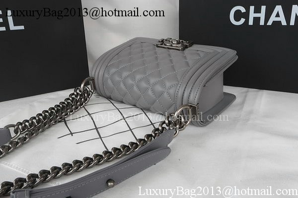 Boy Chanel mini Flap Bag Original Sheepskin A67085 Grey