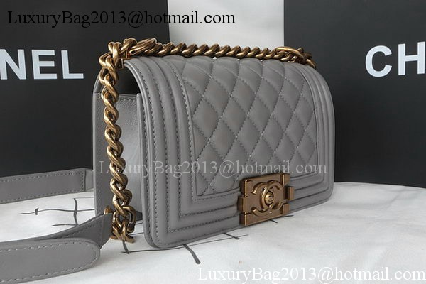 Boy Chanel mini Flap Bag Original Sheepskin A67085 Grey