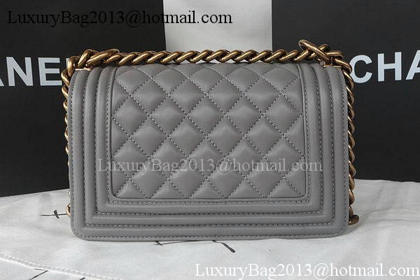 Boy Chanel mini Flap Bag Original Sheepskin A67085 Grey