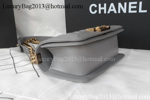 Boy Chanel mini Flap Bag Original Sheepskin A67085 Grey