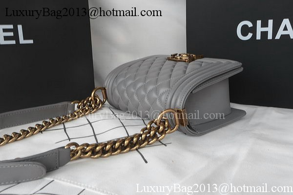 Boy Chanel mini Flap Bag Original Sheepskin A67085 Grey