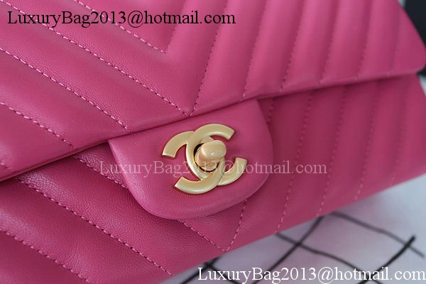 Chanel 2.55 Series Flap Bag Lambskin Chevron Leather A1112CF Rose