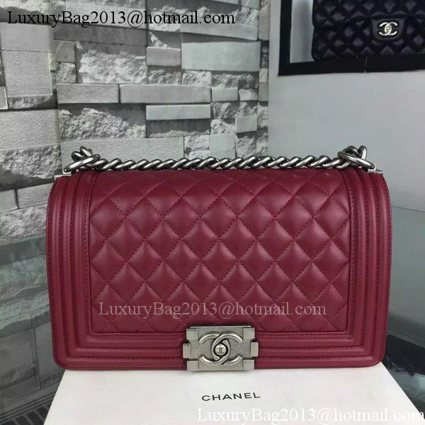 Chanel Boy Flap Shoulder Bags Sheepskin Leather A67086 Burgundy