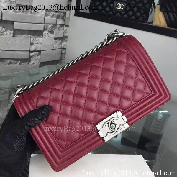 Chanel Boy Flap Shoulder Bags Sheepskin Leather A67086 Burgundy