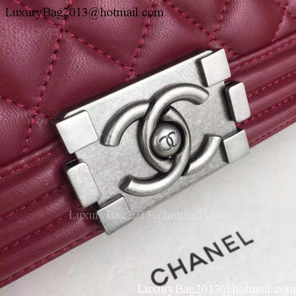 Chanel Boy Flap Shoulder Bags Sheepskin Leather A67086 Burgundy