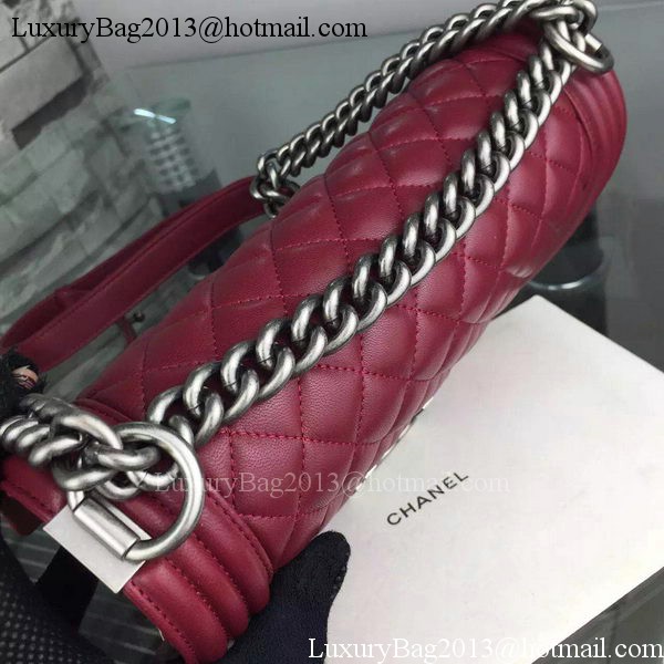 Chanel Boy Flap Shoulder Bags Sheepskin Leather A67086 Burgundy