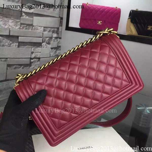 Chanel Boy Flap Shoulder Bags Sheepskin Leather A67086 Burgundy