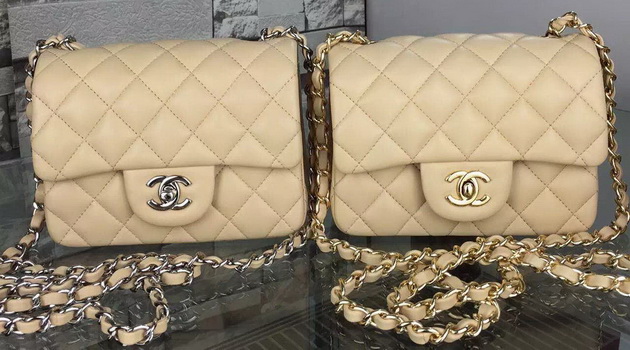 Chanel Classic Flap Bag Original Sheepskin Leather A5171 Apricot