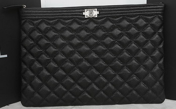 Boy Chanel Cannage Pattern Clutch A69254 Black