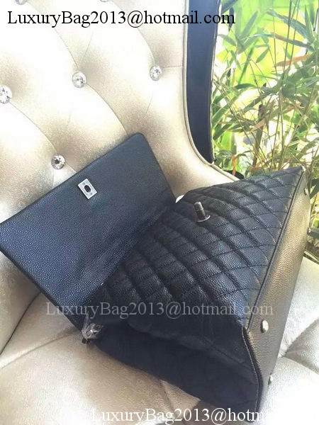 Chanel Classic Top Handle Bag Original Cannage Pattern A95168 Black