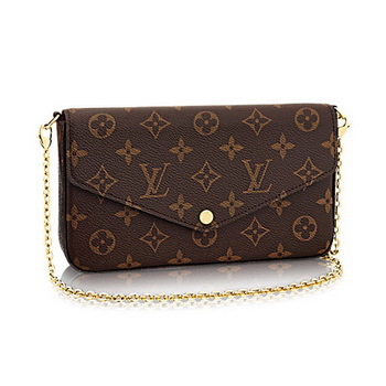 Louis Vuitton Monogram Canvas Felicie Chain Wallet M61276