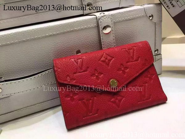 Louis Vuitton Monogram Empreinte SARAH WALLET M61184 Red