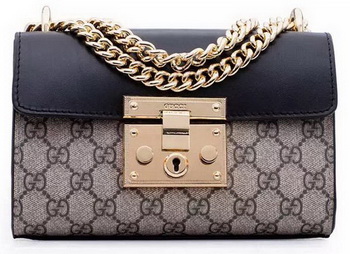 Gucci Padlock GG Supreme Shoulder Bags 409487 Black