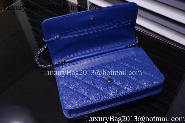 Boy Chanel mini Flap Bags Bright Cannage Pattern A33815 Blue