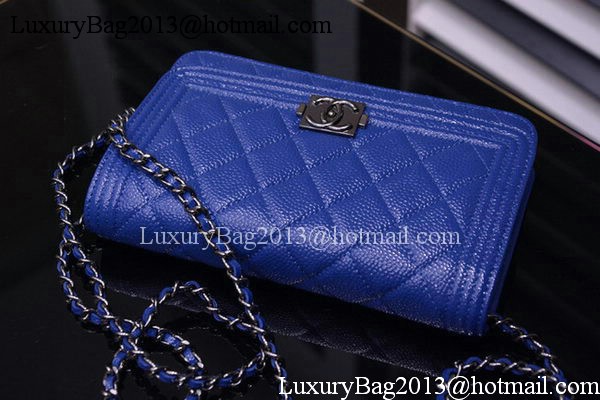 Boy Chanel mini Flap Bags Bright Cannage Pattern A33815 Blue