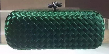 Bottega Veneta STRETCH Knot Sheepskin Leather Clutch BV8651 Green