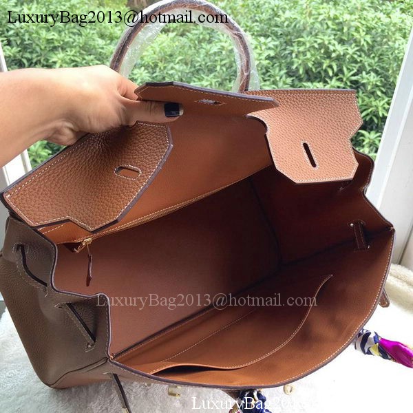 Hermes Birkin 40CM Bag Wheat Litchi Leather BK40 Gold