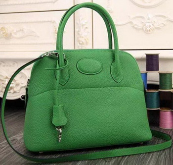 Hermes Bolide 37CM Calfskin Leather Tote Bag B1004 Green