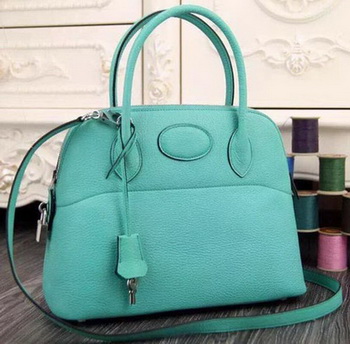 Hermes Bolide 37CM Calfskin Leather Tote Bag B1004 Light Green