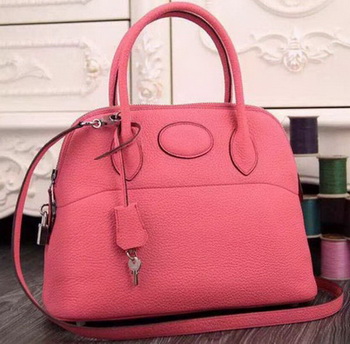 Hermes Bolide 37CM Calfskin Leather Tote Bag B1004 Pink