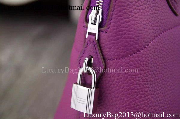 Hermes Bolide 37CM Calfskin Leather Tote Bag B1004 Purple