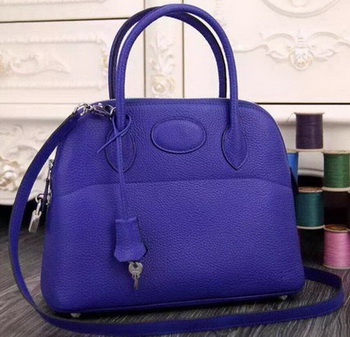 Hermes Bolide 37CM Calfskin Leather Tote Bag B1004 Royal