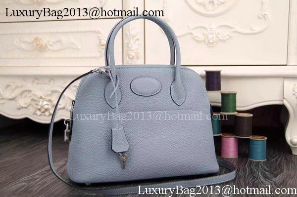 Hermes Bolide 37CM Calfskin Leather Tote Bag B1004 SkyBlue